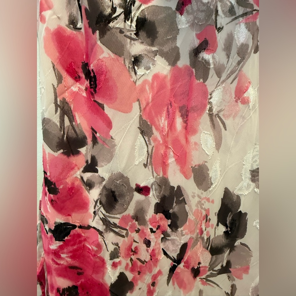 NWT Alex Evenings Sleeveless Floral Cowl Neck‎ Gown With Shaw Size 4 - Picture 3 of 11